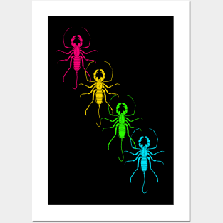 Vinegaroon (Uropygi)  rainbow Posters and Art